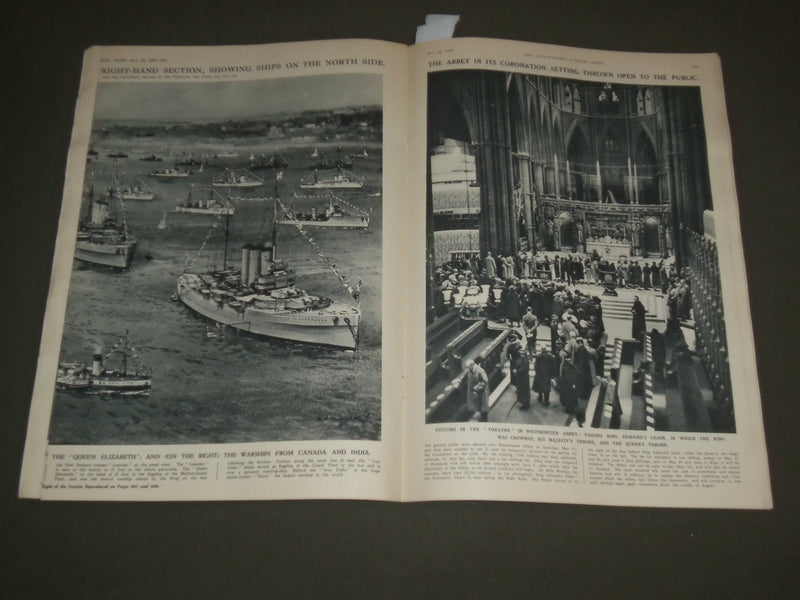 1937 MAY 22 ILLUSTRATED LONDON NEWS MAGAZINE CORONATION NAVAL REVIEW - SP 8406