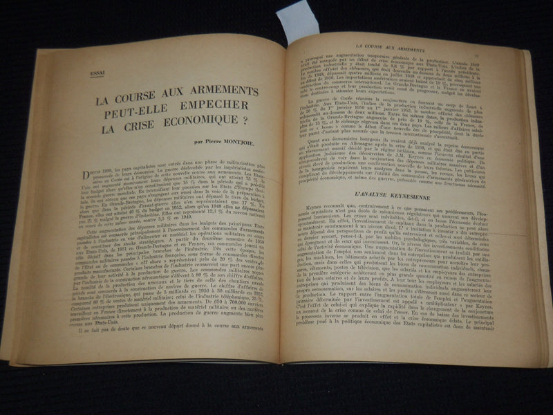 1955 FEBRUARY ECONOMIE ET POLITIQUE FRANCAISE EN 1954 - J 9883