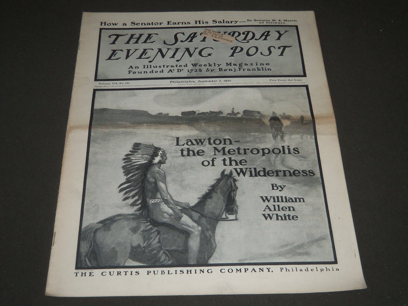 1901 SEPTEMBER 7 THE SATURDAY EVENING POST MAGAZINE - ILLUSTRATED COVER - SP 548
