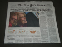 2013 JUNE 27 NEW YORK TIMES - JUSTICES EXTEND BENEFITS TO GAY COUPLES - NP 2556