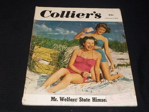 1950 FEBRUARY 4 COLLIER'S MAGAZINE NICE COVER & FULL PAGE ADS - E 1258