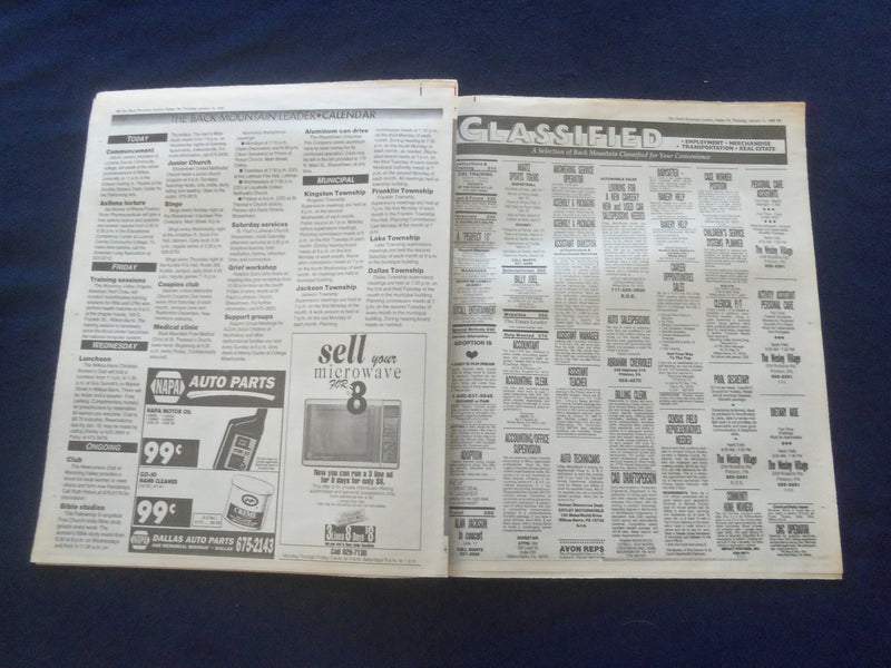 1998 JAN 15 THE BACK MOUNTAIN LEADER NEWSPAPER-SHAVERTOWN, PA-J. NACKLEY-NP 6167
