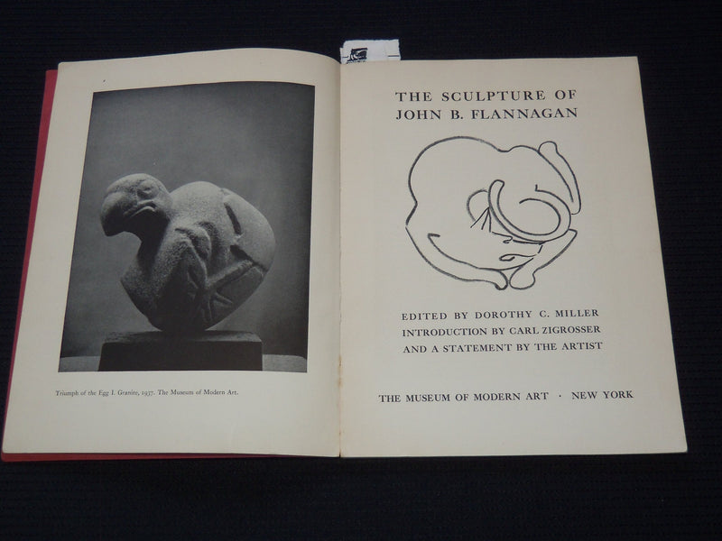 1942 THE SCULPTURE OF JOHN B. FLANNAGAN CATALOGUE - DOROTHY MILLER - J 8105