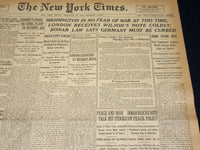 1916 DECEMBER 22 NEW YORK TIMES - WASHINGTON IN NO FEAR OF WAR - NT 8649