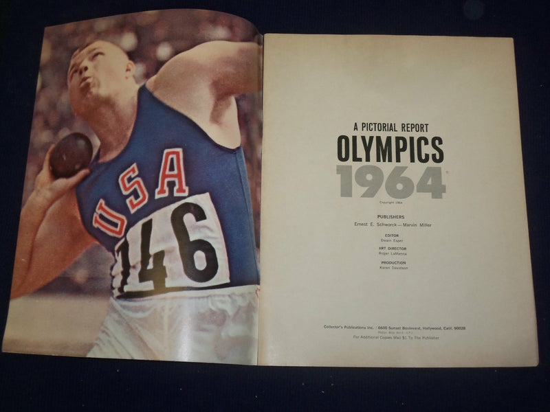 1964 OLYMPICS PICTORIAL REPORT MAGAZINE - GREAT PHOTOS - B 6485