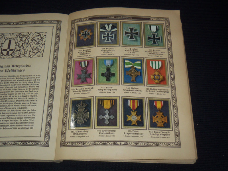 1920'S ORDEN - GERMAN MEDALS STAMP ALBUM BOOK - #262