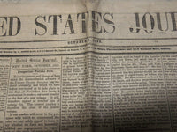 1853 OCT 1 UNITED STATES JOURNAL NEWSPAPER - CHOATE EULOGY ON WEBSTER - NP 3878Q