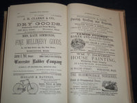 1890 WORCESTER DIRECTORY BY HENRY J. HOWLAND - MAP - KD 81X