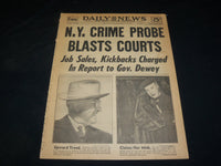 1952 FEBRUARY 28 NEW YORK DAILY NEWS - N. Y. CRIME PROBE BLASTS COURTS - NP 5410