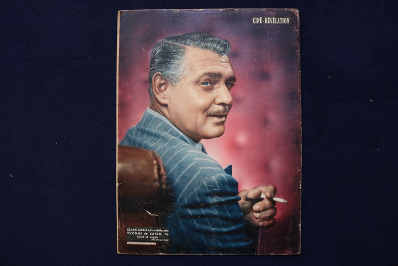 1957 NOV 28 CINE-REVELATION MAGAZINE - NICOLE MAUREY-CLARK GABLE COVER - E 22107
