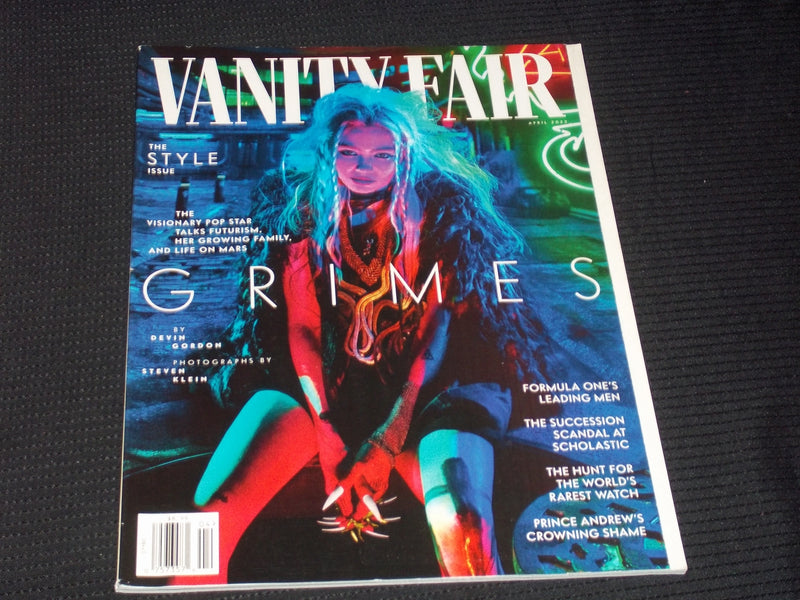 2022 APRIL VANITY FAIR MAGAZINE - GRIMES FRONT COVER - E 3123