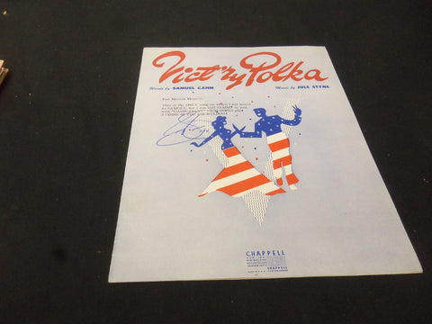 SAMMY CAHN VICTORY POLKA AUTOGRAPHED SHEET MUSIC - AM 1