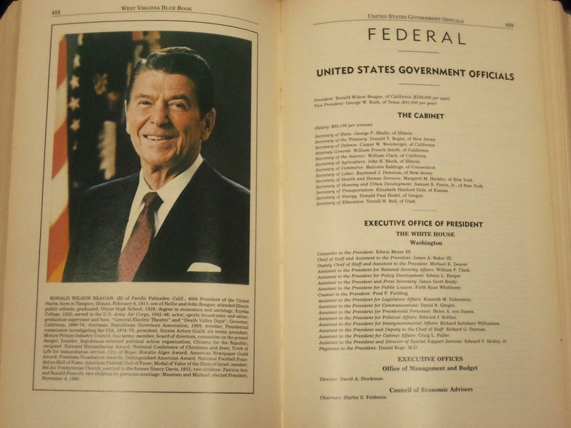 1984 WEST VIRGINIA BLUE BOOK BY TODD C. WILLIS VOLUME NO. 68 - PHOTOS - KD 3090