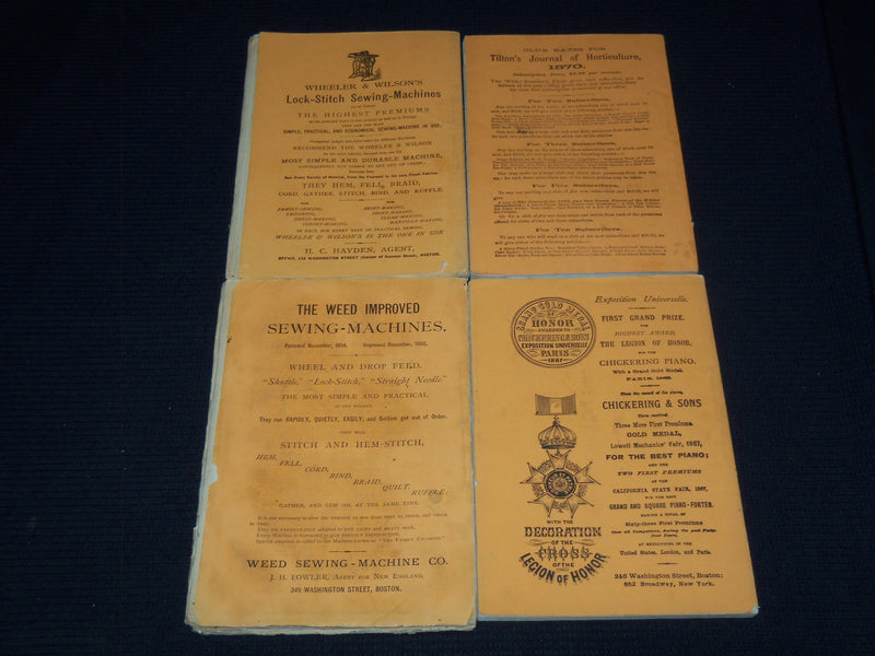 1867-1869 THE AMERICAN JOURNAL OF HORTICULTURE MAGAZINE LOT OF 4 - WR 54B