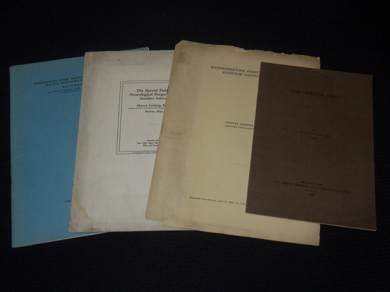 1920'S HARVEY CUSHING M. D. REPORTS LOT OF 4 PIECES - K 3386