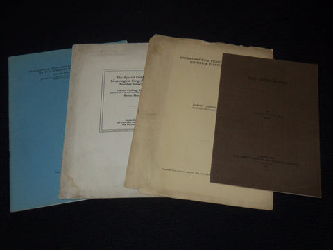 1920'S HARVEY CUSHING M. D. REPORTS LOT OF 4 PIECES - K 3386