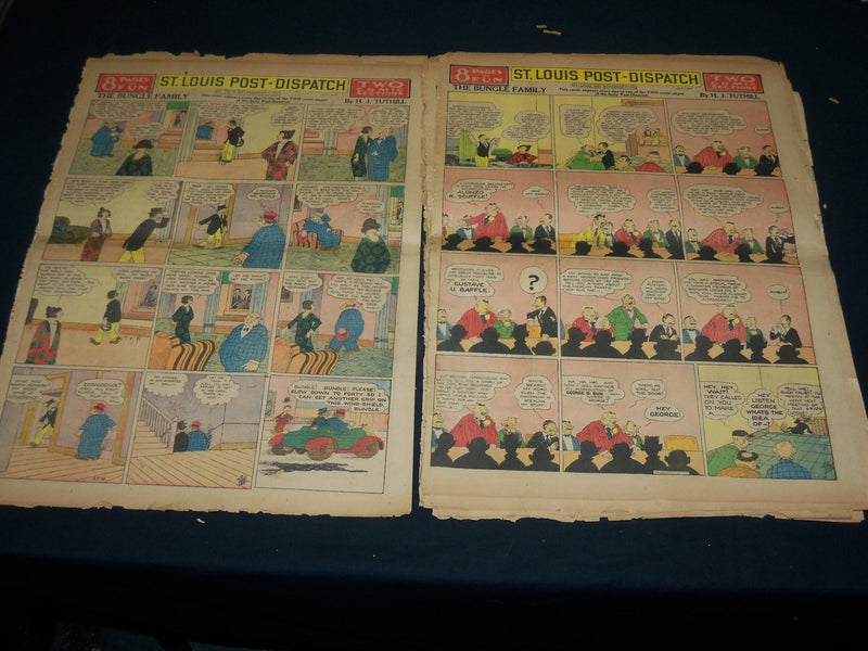 1928-1932 ST. LOUIS POST DISPATCH COLOR COMIC FRONT PAGES LOT OF 29 - NTL 82J