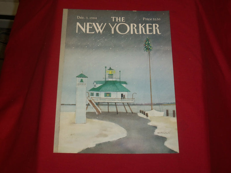 1984 DECEMBER 3 NEW YORKER MAGAZINE FRONT COVER ONLY - GREAT ART FOR FRAMING