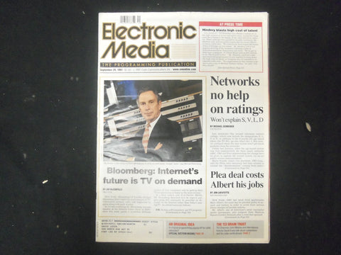 1997 SEPTEMBER 29 ELECTRONIC MEDIA MAGAZINE - MICHAEL BLOOMBERG - ST 4567