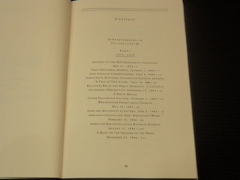 1993 MORE THAN WORDS HARDCOVER BOOK INSCRIBED BY MARIO CUOMO - KD 2771K