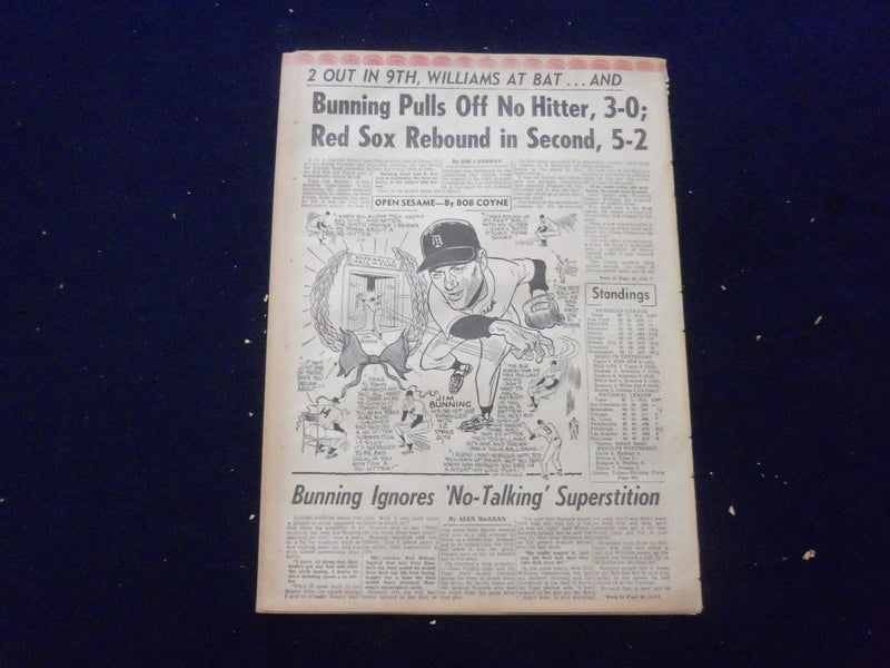1958 JULY 21 BOSTON DAILY RECORD NEWSPAPER - HUB PAIR DIE ON MT. - NP 6361