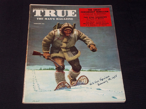 1955 FEBRUARY TRUE MAGAZINE VERY NICE MAN'S COVER & ISSUE - E 3682