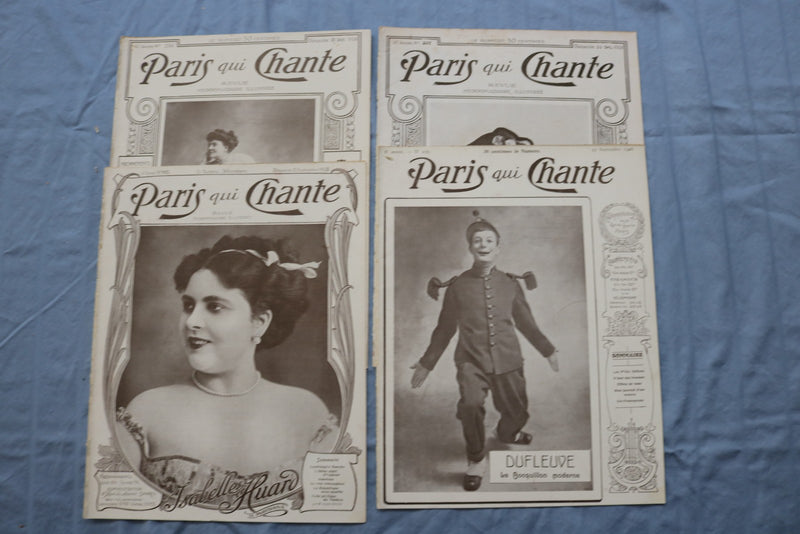 1906 PARIS QUI CHANTE REVUE ILLUSTRATEE MAGAZINE - FRENCH - LOT OF 32 - O 3847