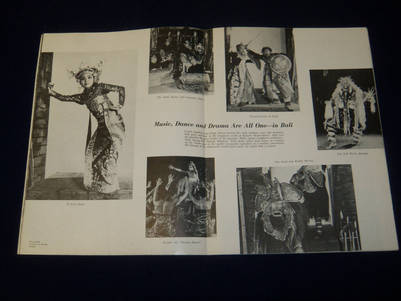 1950'S DANCERS OF BALI PROGRAM LOT OF 3 - GREAT PHOTOS - J 5049