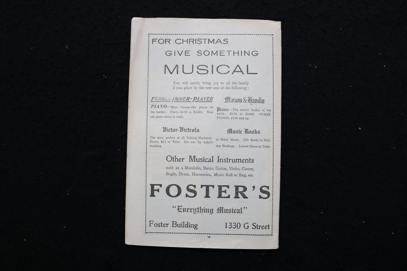 1913 DECEMBER 1 THE BLUE BIRD PROGRAM - BELASCO THEATRE - K 1952