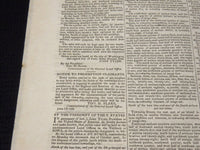 1843 AUGUST 14 THE DAILY MADISONIAN NEWSPAPER - JOHN TYLER -WASHINGTON- NP 3877G