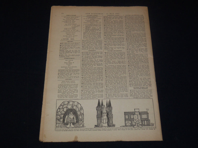 1961 MAY 12 NEW STATESMAN WEEK-END REVIEW MAGAZINE - AGONY OF ANGOLA - K 2059