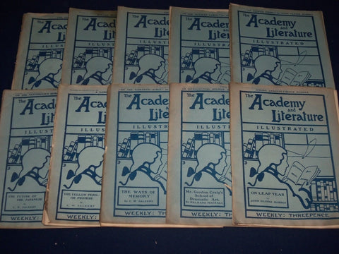 1904 THE ACADEMY WEEKLY REVIEW OF LITERATURE LOT OF 22 ISSUES - LONDON - O 2230