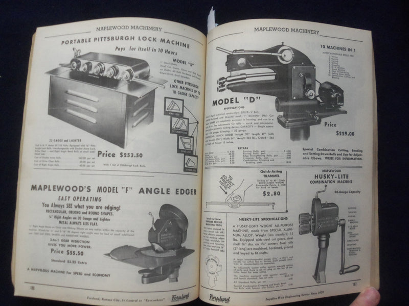 1952 FORSLUND PUMP AND MACHINERY CORPORATION CATALOG KANSAS CITY, MO - R 97P