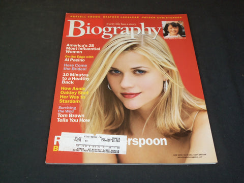 2002 JUNE BIOGRAPHY MAGAZINE - REESE WITHERSPOON - SP 7344