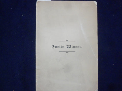 1897 JUSTIN WINSOR MEMORIAL ADDRESS SOFTCOVER BOOKLET - CAMBRIDGE, MA - K 232