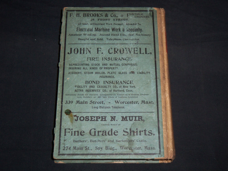 1901-1902 JOHNSON'S BUSINESS & PROFESSIONAL DIRECTORY - WORCESTER - KD 5523C