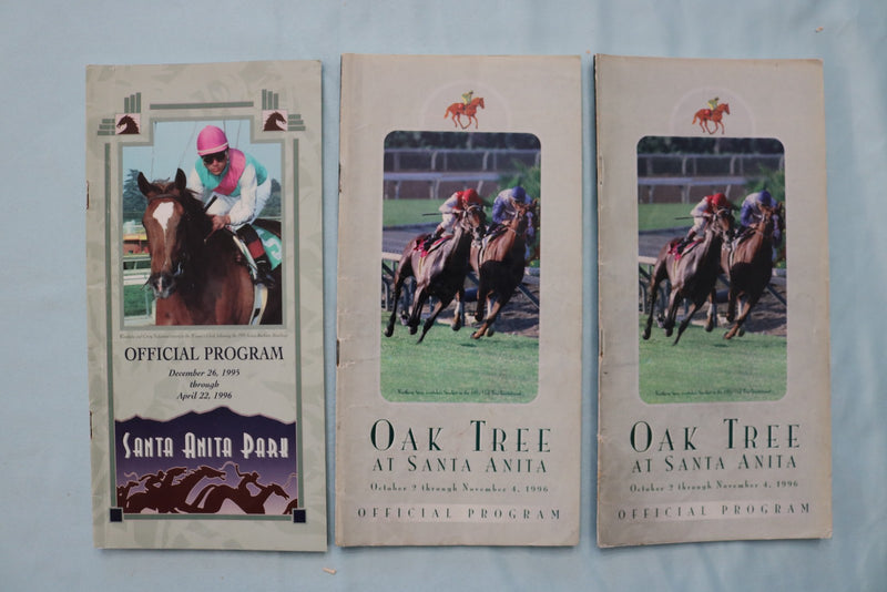 1992-2004 SANTA ANITA PARK HORSE RACING PROGRAMS - LOT OF 12 - O 3959