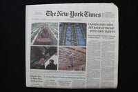 2025 MARCH 5 NEW YORK TIMES- CANADA AND CHINA HIT BACK AT TRUMP WITH OWN TARIFFS