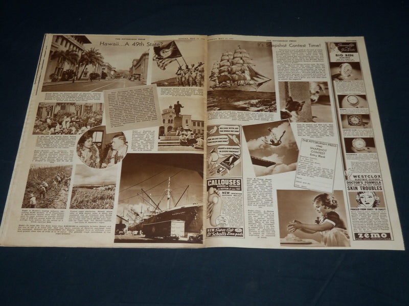 1940 MAY 19 THE PITTSBURGH PRESS SUNDAY ROTO SECTION - EVA GABOR - NP 4559