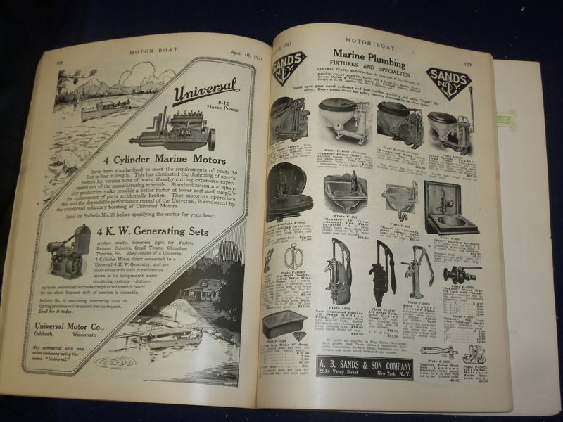 1921 APRIL 10 MOTOR BOAT MAGAZINE - SPRING DOUBLE NUMBER - B 6628