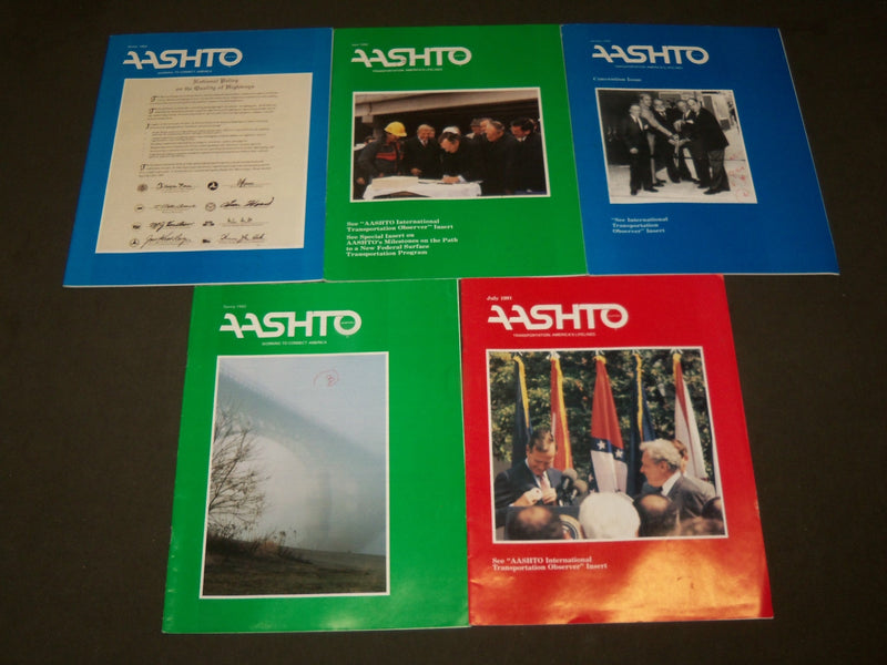 1991-1993 AASHTO TRANSPORTATION QUARTERLY MAGAZINE LOT OF 5 ISSUES - O 3270
