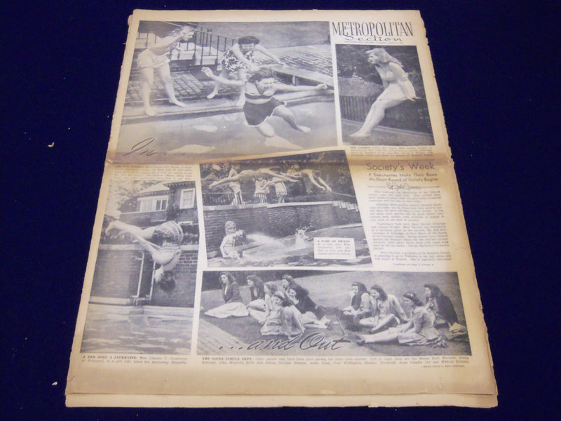 1939-1945 PHILADELPHIA RECORD METROPOLITAN NEWSPAPER SECTIONS LOT OF 13 - UP 69