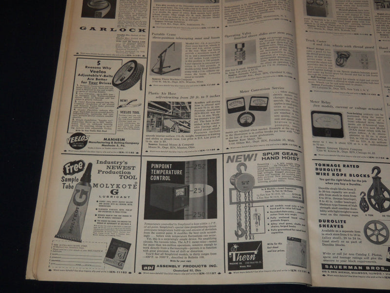 1960-1961 INDUSTRIAL EQUIPMENT NEWS NEWSPAPER LOT OF 6 ISSUES - NP 4502D