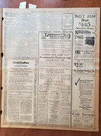 1917 NOVEMBER 14 NEW YORK TIMES - FRENCH CABINET FORCED TO RESIGN - NT 8069