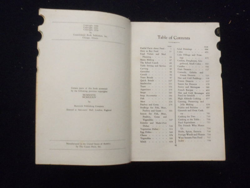 1940 THE AMERICAN WOMAN'S COOK BOOK HARDCOVER BOOK BY RUTH BEROLZHEIMER- KD 8366