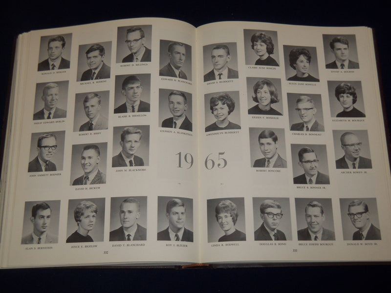 1965 CENTENNIAL INDEX UNIVERSITY OF MASSACHUSETTS YEARBOOK - PHOTOS - YB 728