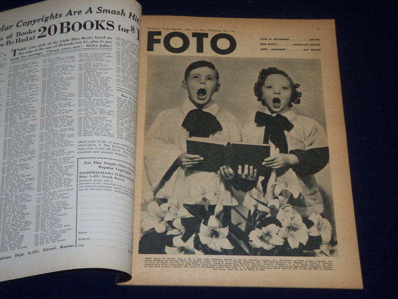 1938 MAY FOTO MAGAZINE - GREAT PHOTOS - SP 2637