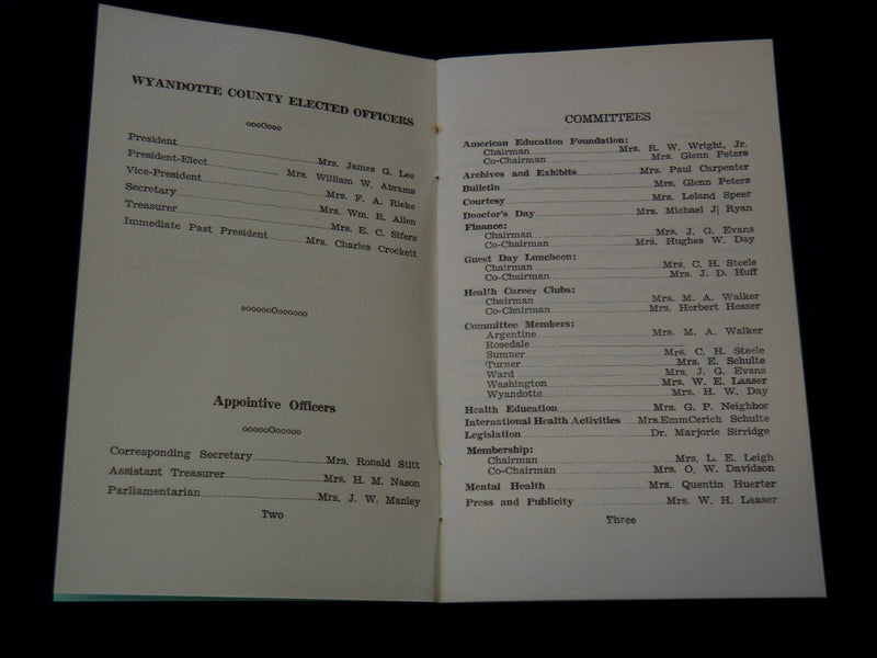 1963-1964 WYANDOTTE COUNTRY MEDICAL YEARBOOK - KANSAS - J 7319