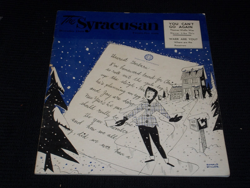 1949 DECEMBER THE SYRACUSAN MAGAZINE - NICE ILLUSTRATED FRONT COVER - E 4785