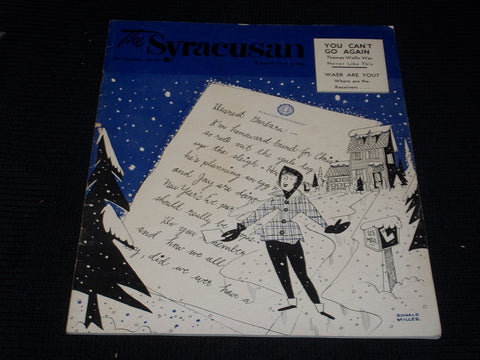 1949 DECEMBER THE SYRACUSAN MAGAZINE - NICE ILLUSTRATED FRONT COVER - E 4785